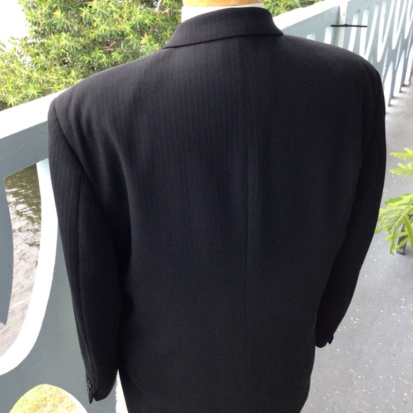 Jack Victor Montreal 100% Pure Virgin Wool Black Double Breasted Dress Blazer - Picture 8 of 16